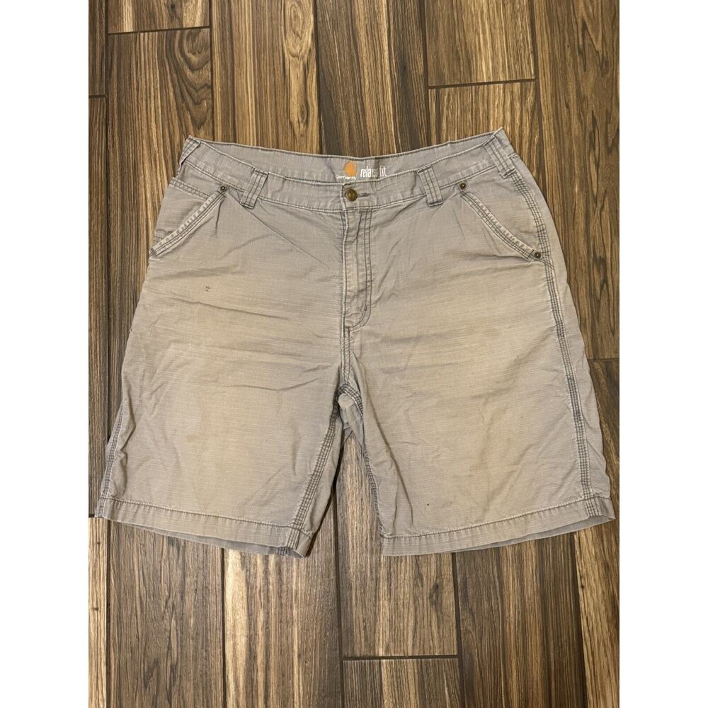 Carhartt Relaxed Fit 100240 066 Mens Ripstop Gray Tacoma Shorts Size 38 Inseam 9